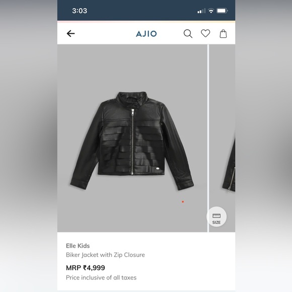 Elle kids faux leather jacket - Picture 3 of 3